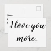 Ik hou meer van jou aankondigingskaart (Voorkant / Achterkant)