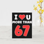 Ik hou meer van jou dan 67 Valentijns 67 Meme Prem Kaart (Gele Bloem)
