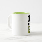 Ik hou meer van jou dan van augurken tweekleurige koffiemok (Voorkant links)