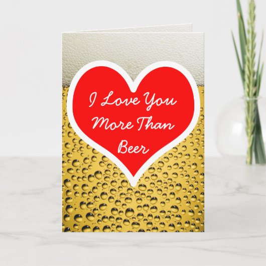Ik hou meer van jou dan van bier foto kaart (Voorkant)