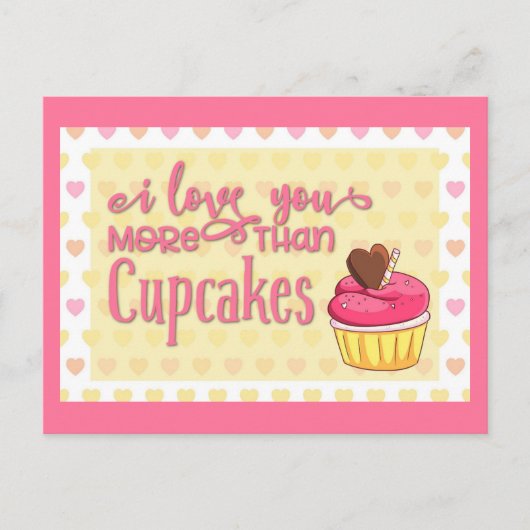 Ik hou meer van jou dan van Cupcakes Briefkaart (Voorkant)