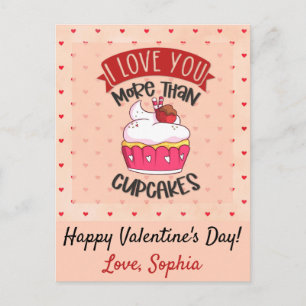 Ik hou meer van jou dan van Cupcakes Briefkaart