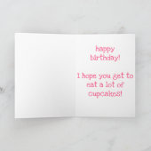 Ik hou meer van jou dan van cupcakes! Fijne verjaa Kaart (Binnen)