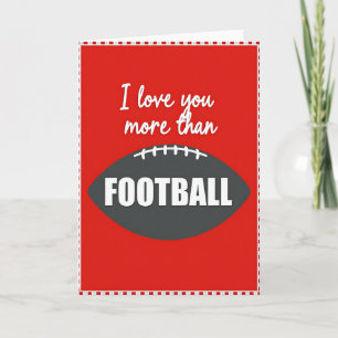 Ik Hou Meer van Jou Dan van een Voetbalkaart Kaart