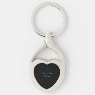 Ik hou meer van jou handgeschreven stijl sleutelhanger