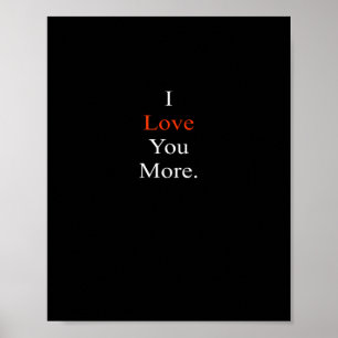 Ik Hou Meer Van Jou Minimaal Design Poster