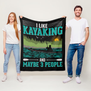 Ik hou meer van Kayaking dan van Mensen Fleece Deken