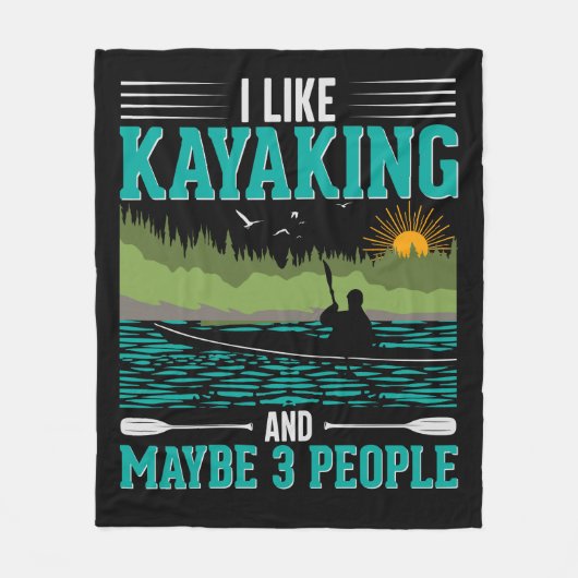 Ik hou meer van Kayaking dan van Mensen Fleece Deken (Voorkant)