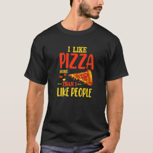 Ik hou meer van Pizza dan van mensen grappig Sarca T-shirt