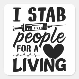 Ik hou mensen vast voor een levendige dialyse-zure vierkante sticker
