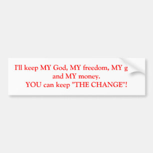 Ik hou mijn God, mijn vrijheid, mijn pistolen en m Bumpersticker