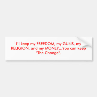 Ik hou mijn VRIJHEID Bumpersticker