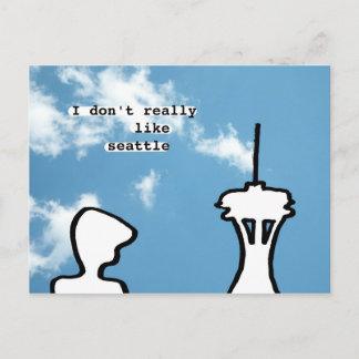 Ik hou niet echt van seattle briefkaart