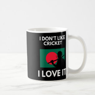 Ik hou niet van cricket, ik hou ervan Ngladesh Cri Koffiemok