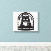 Ik hou niet van de ochtend canvas afdruk (Insitu (Houten vloer))