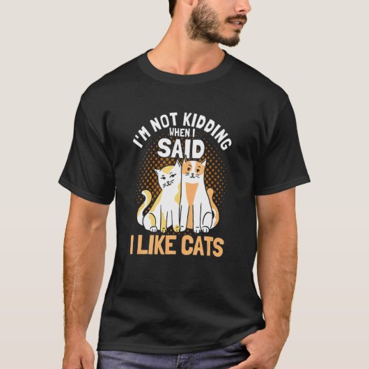 Ik hou niet van kattenkatten. t-shirt (Voorkant)