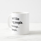 Ik hou niet van Morning Mensen Koffiemok (Voorkant links)