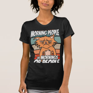Ik hou niet van ochtendmensen, ochtenden of mensen t-shirt