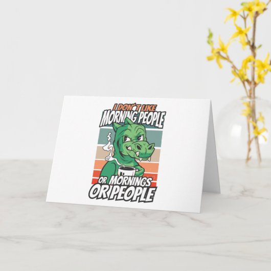 Ik hou niet van ochtendmensen of ochtenden of mens kaart (Gele Bloem)