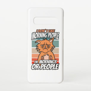 Ik hou niet van ochtendmensen of ochtenden of mens samsung galaxy s10 hoesje