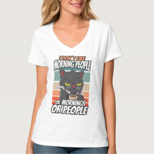 Ik hou niet van ochtendmensen of ochtenden of mens t-shirt