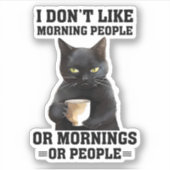 Ik hou niet van ochtendmensen Stickers (Voorkant)