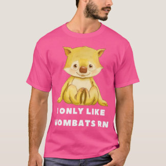 Ik hou nu alleen van wombats t-shirt