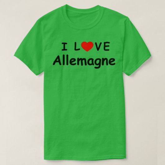 Ik hou nu van Allemagne T-shirt (Design voorkant)
