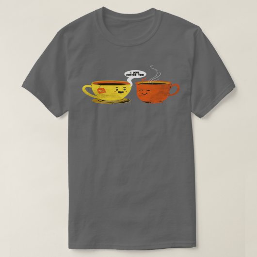 ik hou ook van koffie t-shirt (Design voorkant)