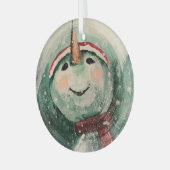 Ik hou ook van sneeuw! glas ornament (Voorkant links)