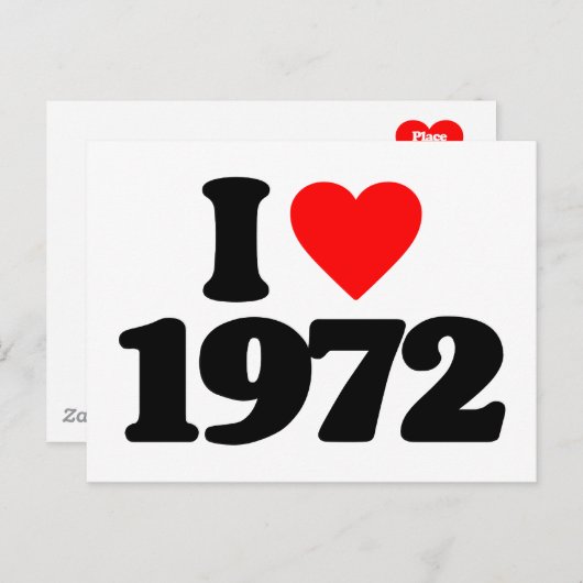 IK HOU VAN 1972 BRIEFKAART (Voorkant / Achterkant)