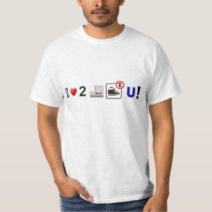 Ik hou van 2 ENTER BEVAT U T-shirt