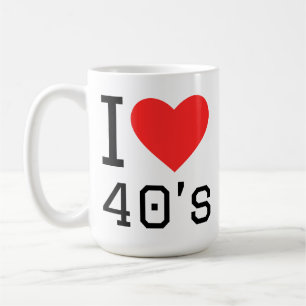 Ik hou van 40s koffiemok