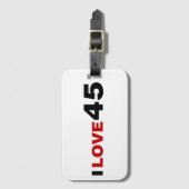 Ik hou van 45 bagagelabel (Voorkant (verticaal))