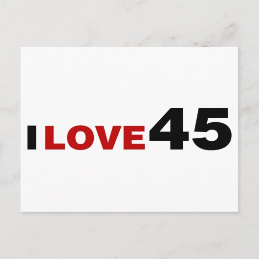 Ik hou van 45 briefkaart (Voorkant)