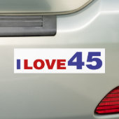 Ik hou van 45 bumpersticker (Op auto)