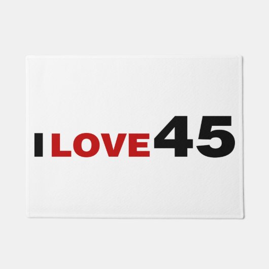 Ik hou van 45 deurmat (Voorkant)
