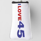 Ik hou van 45 golfheadcover (Draai 90)
