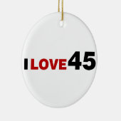 Ik hou van 45  keramisch ornament (Rechts)