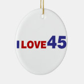 Ik hou van 45 keramisch ornament (Rechts)