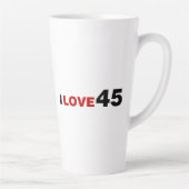 Ik hou van 45 latte mok (Rechts)