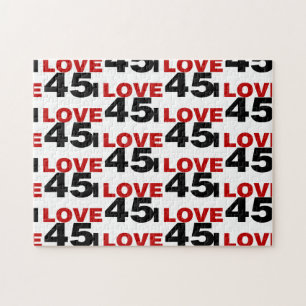 Ik hou van 45 legpuzzel
