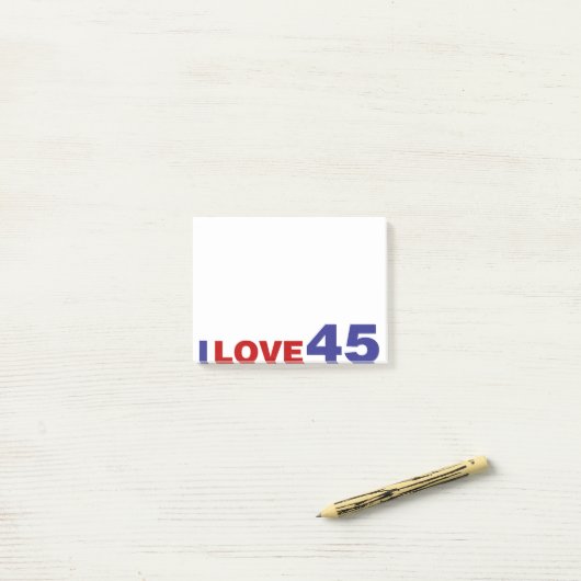 Ik hou van 45 post-it® notes (Op bureau)