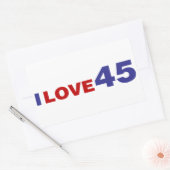 Ik hou van 45 rechthoekige sticker (Envelop)