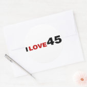 Ik hou van 45 ronde sticker (Envelop)