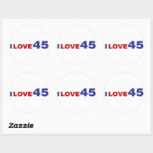 Ik hou van 45 ronde sticker (Vel)