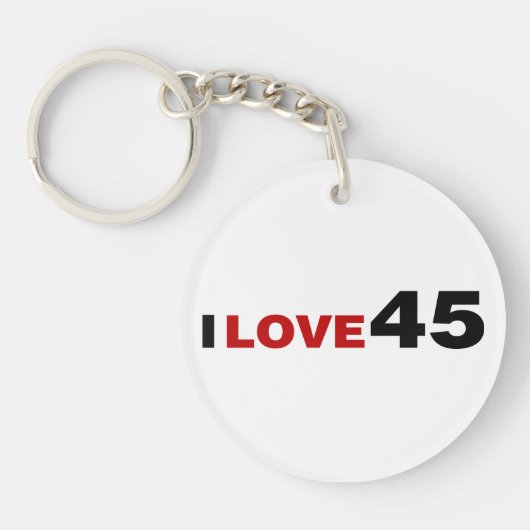Ik hou van 45 sleutelhanger (Voorkant)