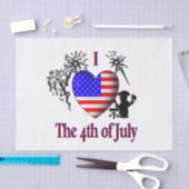 Ik hou van 4 juli tissuepapier (Craft)