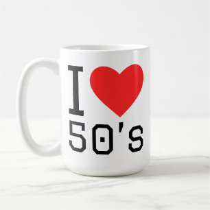 Ik hou van 50s koffiemok