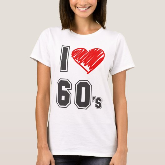 Ik hou van 60's! t-shirt (Voorkant)